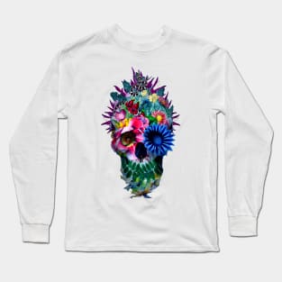 Floral Skull Long Sleeve T-Shirt